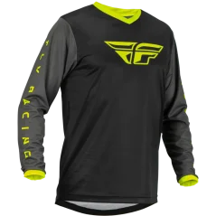 Motokrosový dres Fly Racing F-16 Jersey černá, šedá, žlutá