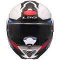 LS2 Advant II Triple překlápěcí přilba White/ blue/red