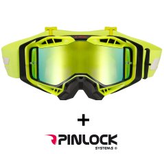 Brýle AURA PRO GOGGLE BLACK YELLOW WITH LS2- iridiové sklo