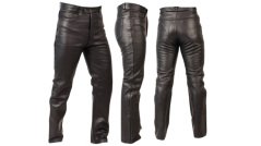 Kožené kalhoty NAZRAN JEANS BLACK