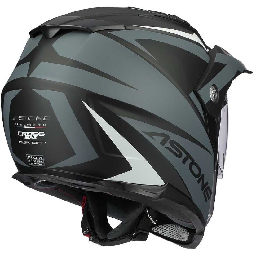 Enduro přilba ASTONE CROSSMAX OURAGAN (šedá tmavá mat.) - Velikost přilby: 2XL