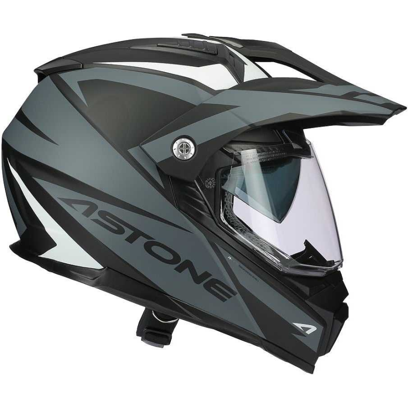 Enduro přilba ASTONE CROSSMAX OURAGAN (šedá tmavá mat.) - Velikost přilby: 2XL