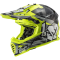 Dětská motokrosová přilba LS2 MX437 FAST EVO CRUSHER BLACK H-V YELLOW