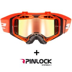 Brýle AURA PRO GOGGLE BLACK ORANGE WITH LS2- iridiové sklo