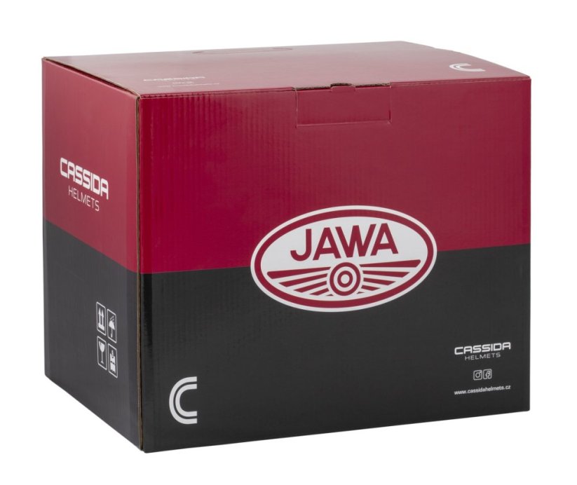 Otevřená přilba Oxygen 2.0 Jawa OHC, CASSIDA (šedá matná/červená/černá/bílá) 2026
