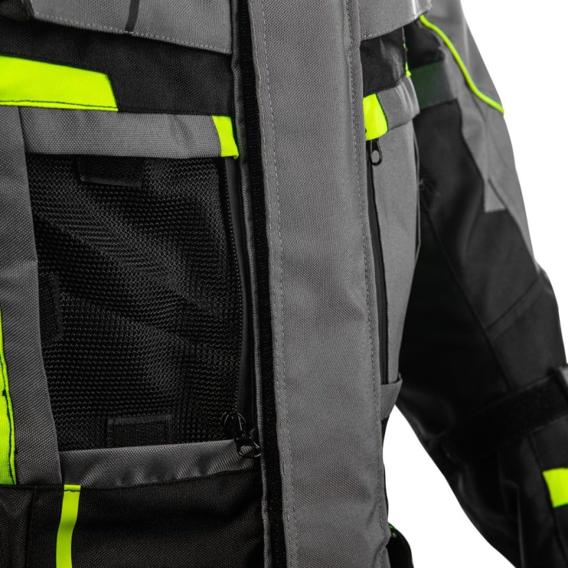 Pánská textilní moto bunda SPARK PACER, fluo - Velikost: L