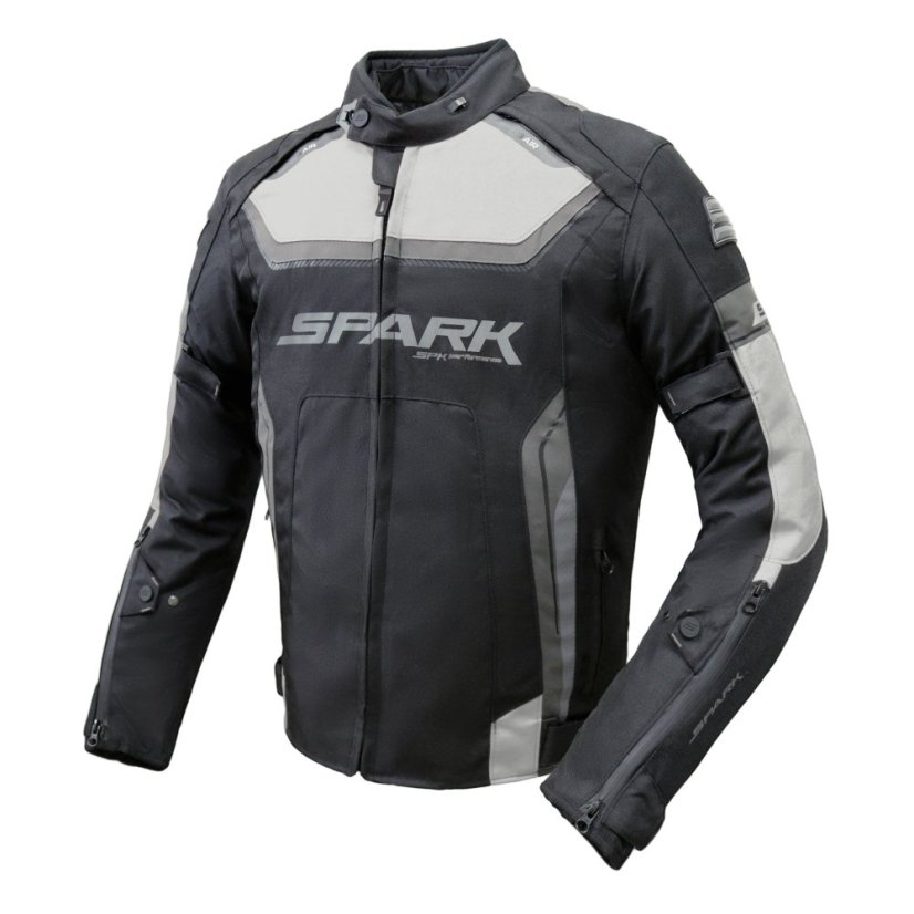 Pánská textilní bunda Spark Maverick grey - Velikost: 2XL