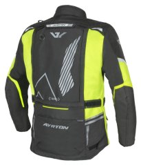 Pánská textilní bunda Trail  Ayrton  černá-žlutá fluo-šedá