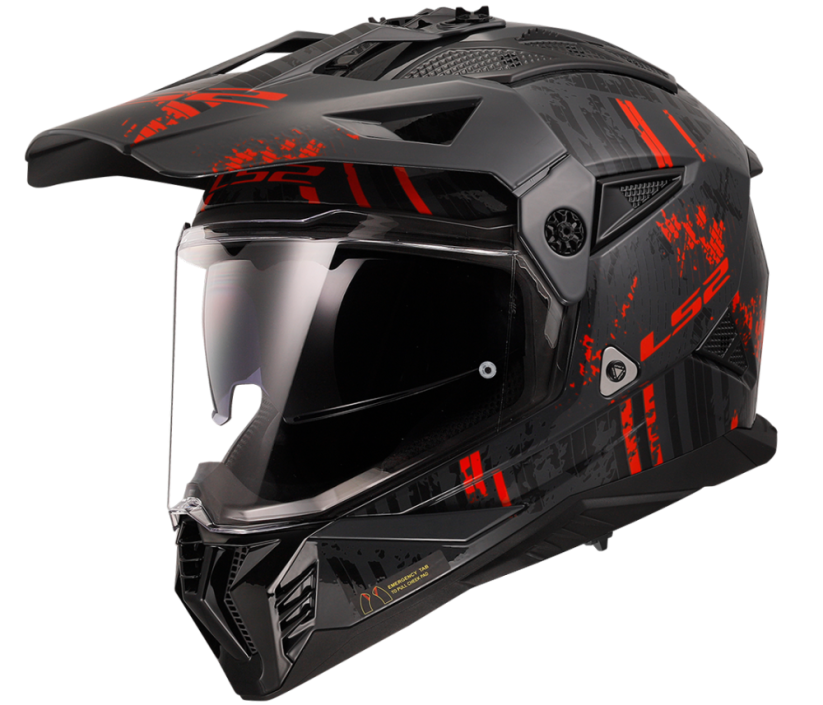 Přilba PIONEER II CRAZY Black Red LS2