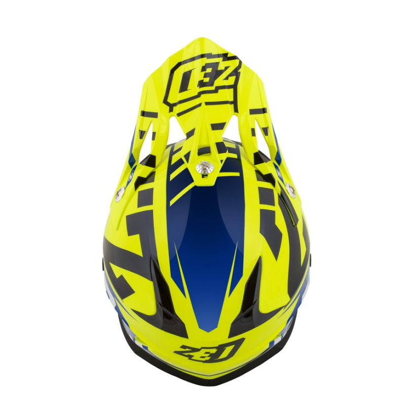 Motokrosová přilba junior ZED X1.9 (modrá/žlutá fluo/černá/bílá) - Velikost přilby: YL