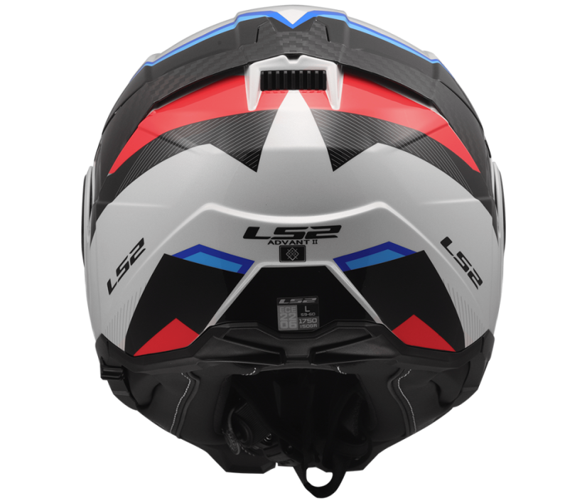 Překlápěcí přilba Advant II TRIPLE Gloss White Blue Red - Velikost: L