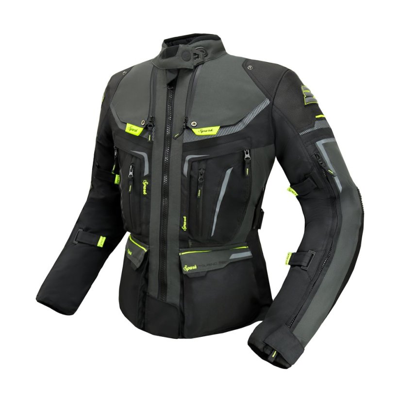 Dámská textilní moto bunda Spark Nevada fluo