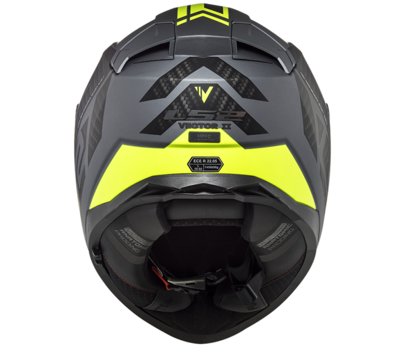 Přilba Vector II SPLITTER  Matt Titanium H-V Yellow LS2