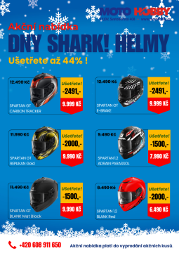 DNY SHARK! Akční nabídka HELMY