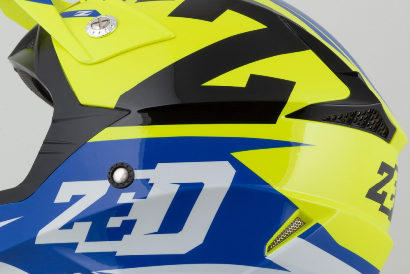 Motokrosová přilba junior ZED X1.9 (modrá/žlutá fluo/černá/bílá)