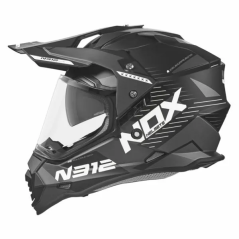 Enduro přilba NOX N312 EXTEND (černá/bílá mat.)