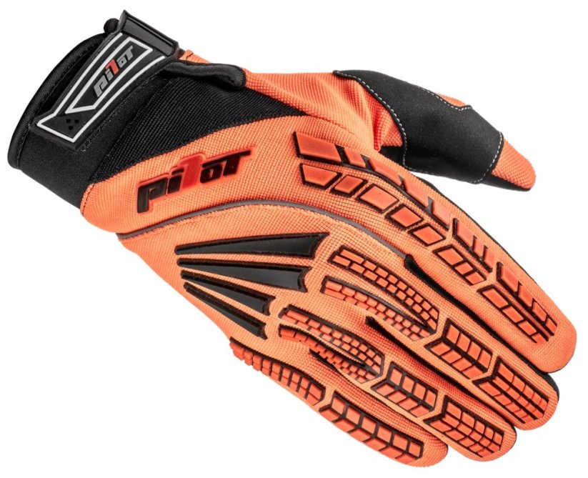 DĚTSKÉ RUKAVICE PIONEER, PILOT (oranžová fluo/černá)