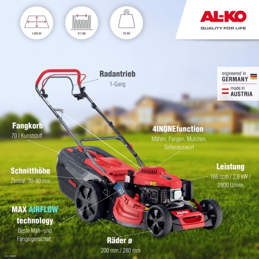 Benzínová sekačka AL-KO 521 SP-A Premium