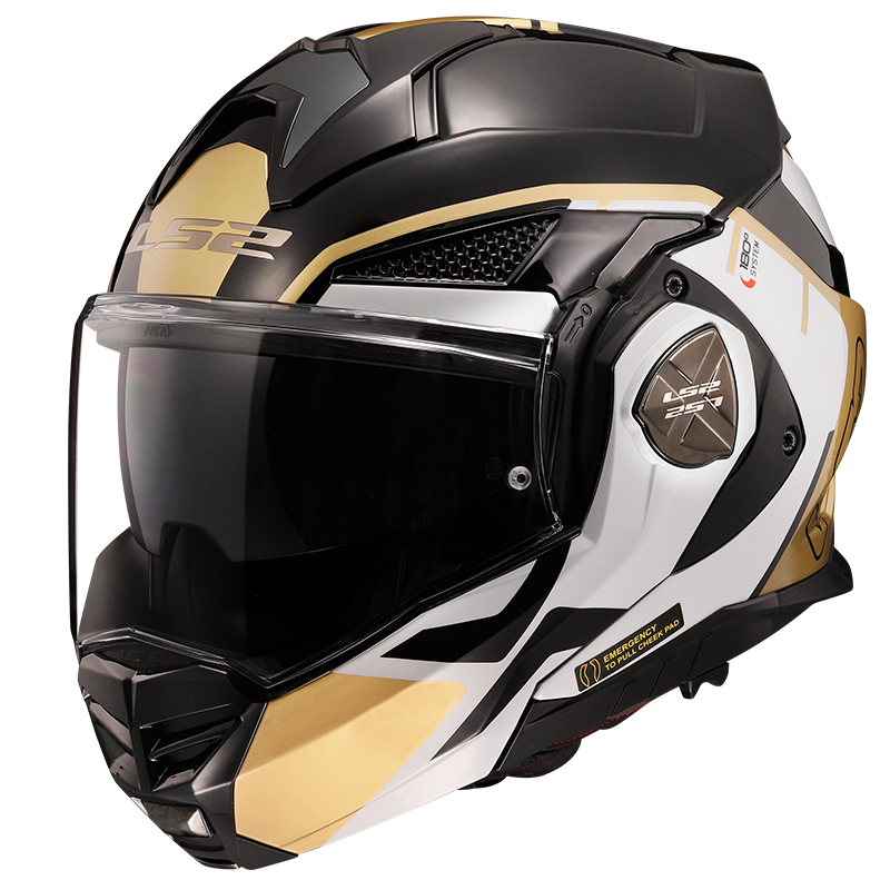 Překlápěcí přilba Advant X METRYK Black Gold LS2
