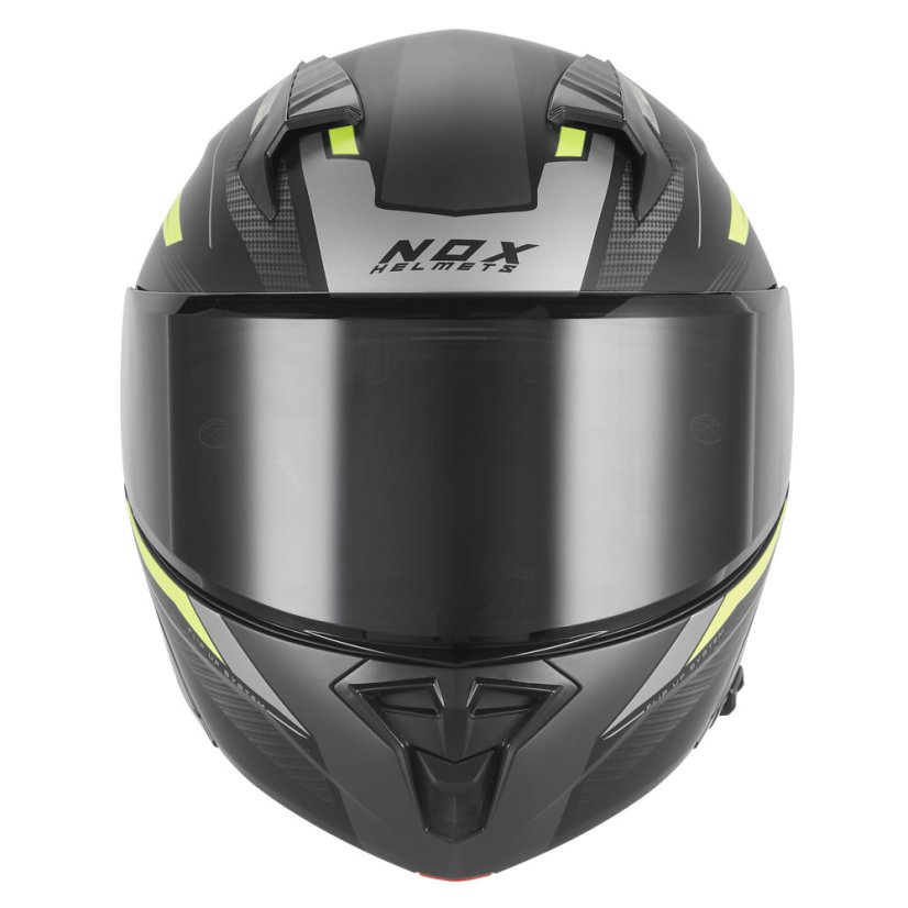 Výklopná přilba Nox N968 Shift  (černá matná, žlutá fluo)