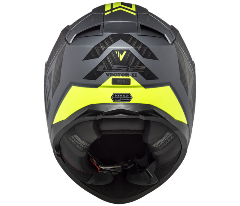 Přilba Vector II SPLITTER  Matt Titanium H-V Yellow LS2