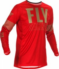 Motokrosový dres Fly Racing Lite Jersey red/khaki