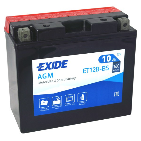 Baterie EXIDE ET12B-BS Baterie EXIDE ET12B-BS