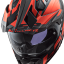 LS2 MX701 Explorer Spire enduro přilba Black Titanium Red - Velikost: XL
