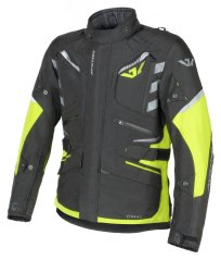Pánská textilní bunda Trail  Ayrton  černá-žlutá fluo-šedá