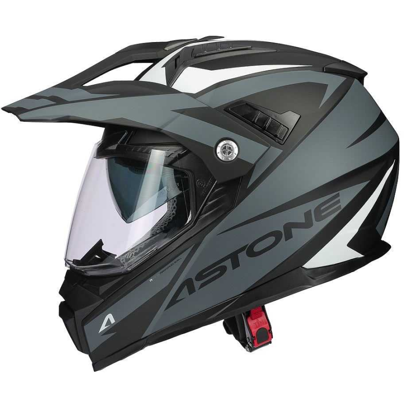 Enduro přilba ASTONE CROSSMAX OURAGAN (šedá tmavá mat.) - Velikost přilby: 2XL