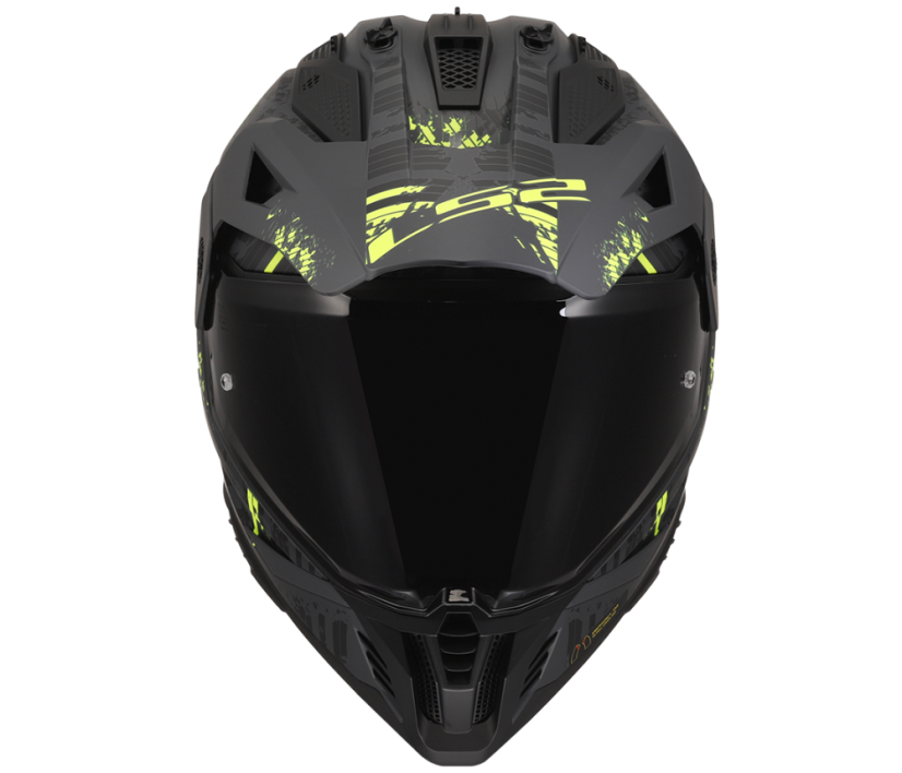 Přilba PIONEER II CRAZY M.Black H-V Yell LS2