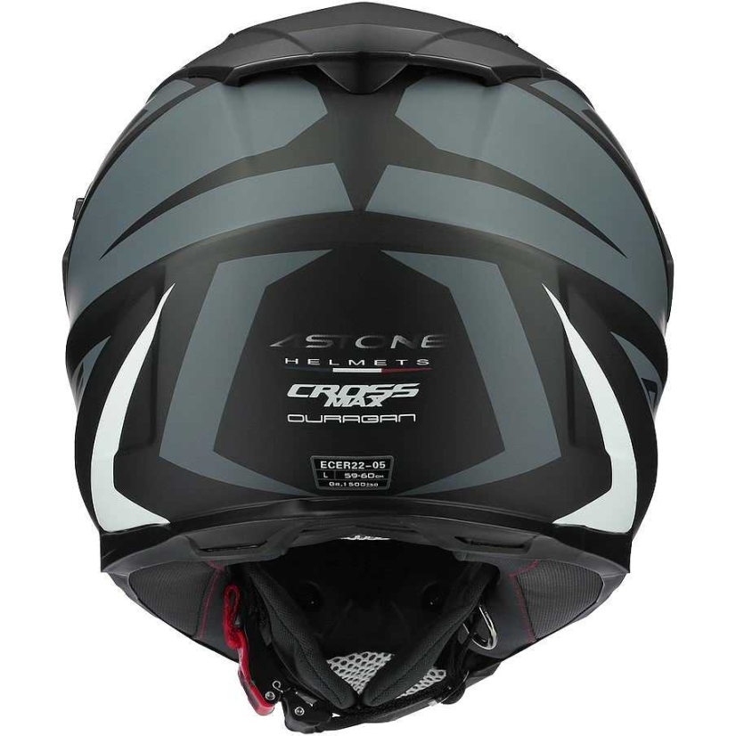 Enduro přilba ASTONE CROSSMAX OURAGAN (šedá tmavá mat.) - Velikost přilby: 2XL