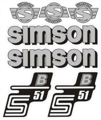 Nálepky Simson - sada