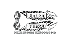 Nálepky Simson - sada l / bílá
