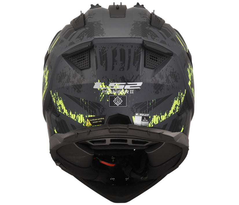 Přilba PIONEER II CRAZY M.Black H-V Yell LS2