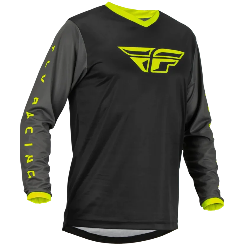 Motokrosový dres Fly Racing F-16 Jersey černá, šedá, žlutá