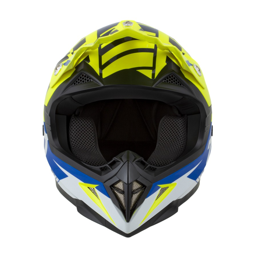 Motokrosová přilba junior ZED X1.9 (modrá/žlutá fluo/černá/bílá) - Velikost přilby: YL