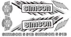 Nálepky Simson - sada l / šedá