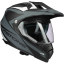 Enduro přilba ASTONE CROSSMAX OURAGAN (šedá tmavá mat.) - Velikost přilby: 2XL