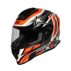 Integrální přilba junior DINAMO KIDS STARS REVOLUTION GLOSS (oranžová fluo/černá)